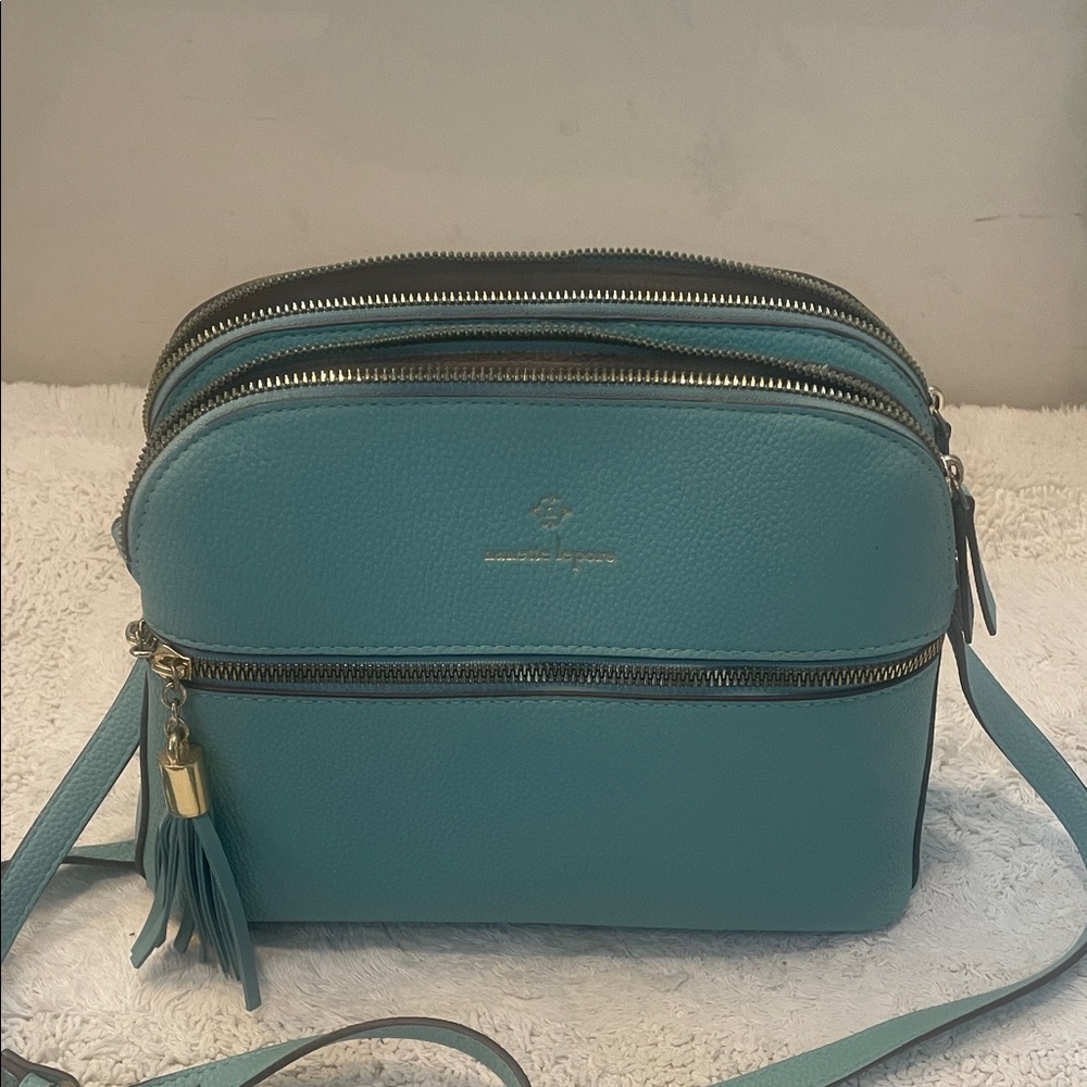 Elegant Aqua Crossbody Bag